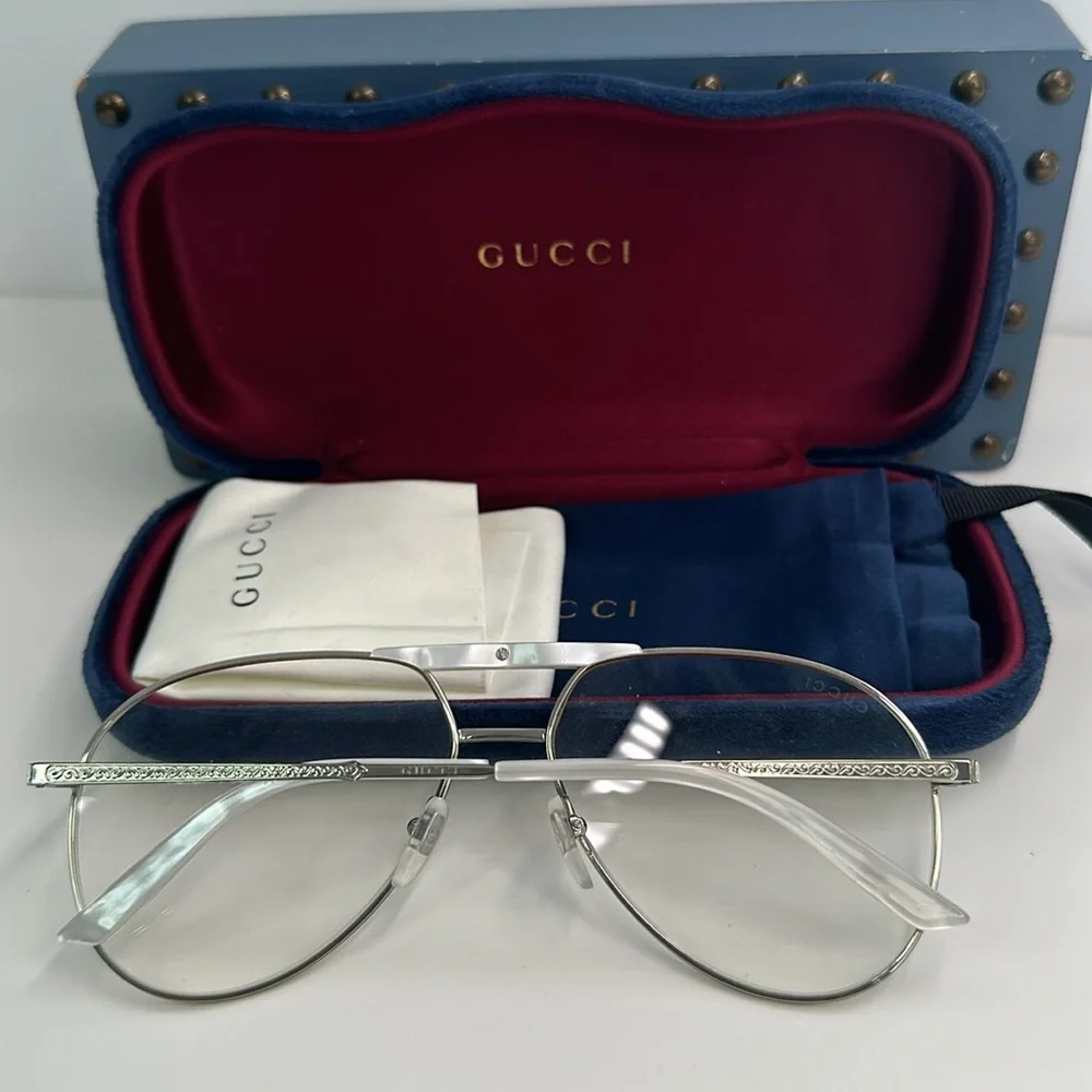 New Authentic Gucci GG0242S-008 Fashion Luxury Sunglass